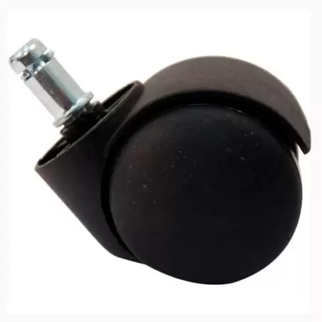 (KIT1RF) PIQUERAS Y CRESPO KIT DE 5 RUEDAS AUTOFRENANTE PARA SILLA PERNO 11MM NEGRO