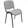 (PACK126PTNA40) PIQUERAS Y CRESPO PACK DE 1 SILLA FIJA APILABLE ISO TAPIZADA ARAN GRIS