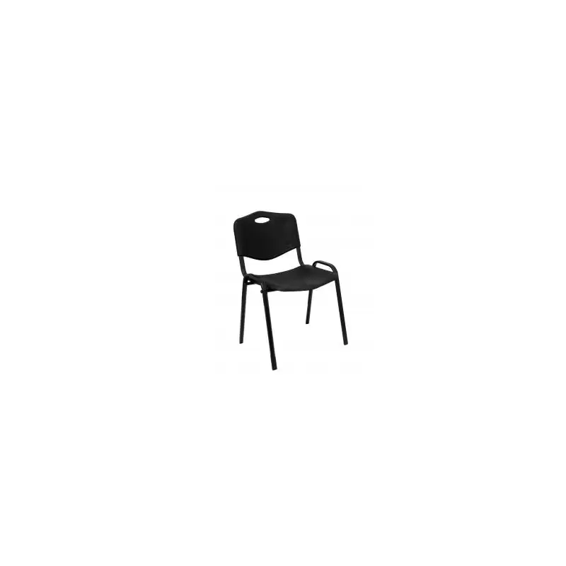 (PACK226PTNI840) PIQUERAS Y CRESPO PACK DE 2 SILLAS FIJAS APILABLES ISO ASIENTO Y RESPALDO PVC NEGRO