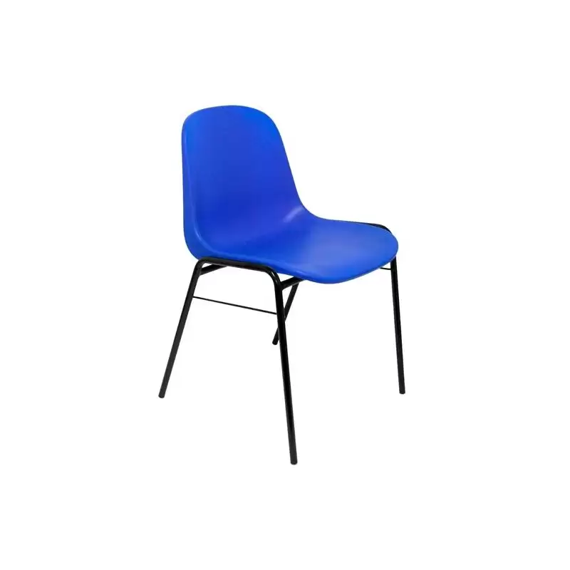 (PACK423AZ) PIQUERAS Y CRESPO PACK DE 4 SILLAS FIJAS APILABLES BETA ASIENTO Y RESPALDO PVC AZUL