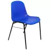 (PACK423AZ) PIQUERAS Y CRESPO PACK DE 4 SILLAS FIJAS APILABLES BETA ASIENTO Y RESPALDO PVC AZUL