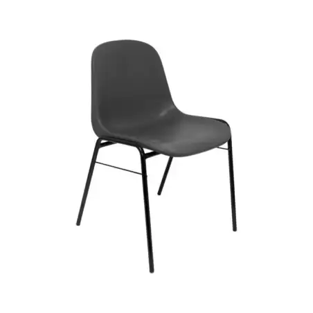 (PACK423GR) PIQUERAS Y CRESPO PACK DE 4 SILLAS FIJAS APILABLES BETA ASIENTO Y RESPALDO PVC GRIS