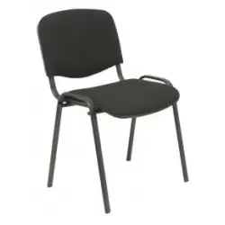 (PACK426ARAN840) PIQUERAS Y CRESPO PACK DE 4 SILLAS FIJAS APILABLES ISO TAPIZADA ARAN NEGRO