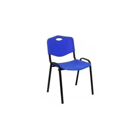(PACK426IAZ) PIQUERAS Y CRESPO PACK DE 4 SILLAS FIJAS APILABLES ISO ASIENTO Y RESPALDO PVC AZUL