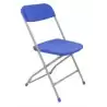 (PACK5314AZ) PIQUERAS Y CRESPO PACK DE 5 SILLAS PLEGABLE ALUMINIO Y PP SIN BRAZOS AZUL