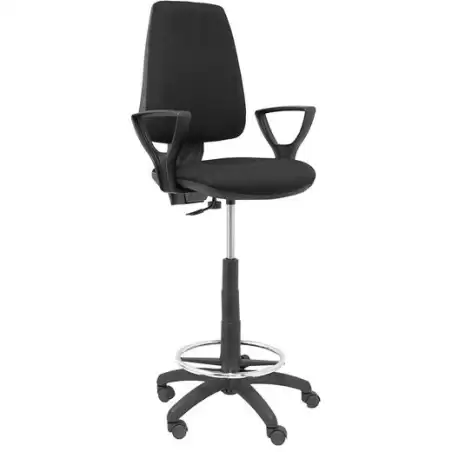(T014CPBALI840BGOLF) PIQUERAS Y CRESPO TABURETE ELCHE CP ERGONÓMICO B/FIJOS TEJIDO BALI COLOR NEGRO