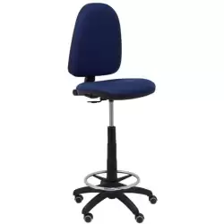 (T04CPBALI200RP) PIQUERAS Y CRESPO TABURETE AYNA S/BRAZOS REGULABLE EN ALTURA Y ARO REPOSAPIÉS RUEDAS DE PARQUÉ TAPIZADO BALI...