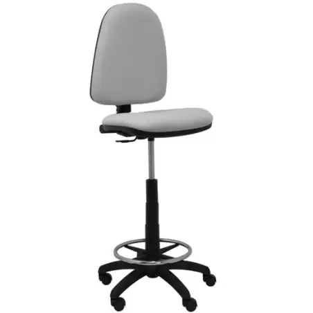 (T04CPBALI40) PIQUERAS Y CRESPO TABURETE AYNA S/BRAZOS REGULABLE EN ALTURA Y ARO REPOSAPIÉS RUEDAS DE PARQUÉ TAPIZADO BALI GR...