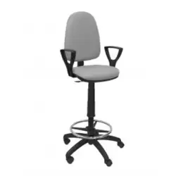 (T04CPBALI40BGOLF) PIQUERAS Y CRESPO TABURETE AYNA GIRATORIO CP ARO REPOSAPIÉS B/FIJOS TAPIZADO BALI GRIS