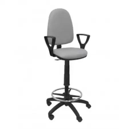 (T04CPBALI40BGOLF) PIQUERAS Y CRESPO TABURETE AYNA GIRATORIO CP ARO REPOSAPIÉS B/FIJOS TAPIZADO BALI GRIS