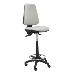 (T14SB40) PIQUERAS Y CRESPO TABURETE ELCHE GIRATORIO ASINCRO ARO RESPOSAPIÉS TEJIDO BALI GRIS CLARO