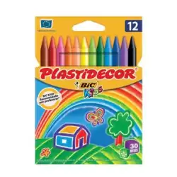 (8757702) PLASTIDECOR CERAS KIDS COLORES SURTIDOS ESTUCHE 12 UD