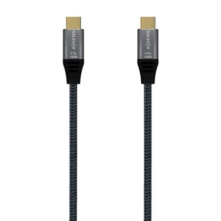 (A107-0634) AISENS CABLE USB 3.1 GEN2X2 20GBPS 5A TIPO USB-C-USB-C/M GRIS 2M