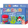 (17591) PLAYCOLOR PACK 6 BOTES PINTURA DE DEDOS 40ML FINGER PAINT BASIC C/SURTIDOS