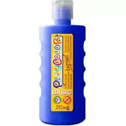 (19291) PLAYCOLOR TÉMPERA LÍQUIDA BASIC AZUL OSCURO BOTELLA 250ML
