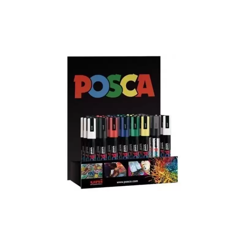 (182634359) POSCA EXPOSITOR MARCADOR  PC-5M/3D SURTIDO -36U-