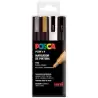 (182634673) POSCA MARCADOR  PC-3M/4C NO PERMANENTE PUNTA FINA 0.9MM-1.3MM COLORES SURTIDOS GSWB -ESTUCHE 4U-