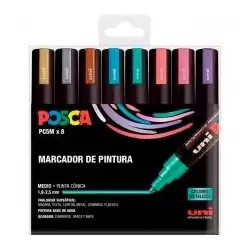 (182634680) POSCA MARCADOR PC-5M/8C PINTURA NO PERMANENTE PUNTA BALA 1