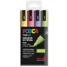 (182634854) POSCA MARCADOR  PC-5M/4C NO PERMANENTE 1.8MM-2.5MM COLORES SURTIDOS BRILLANTES -ESTUCHE 4U-