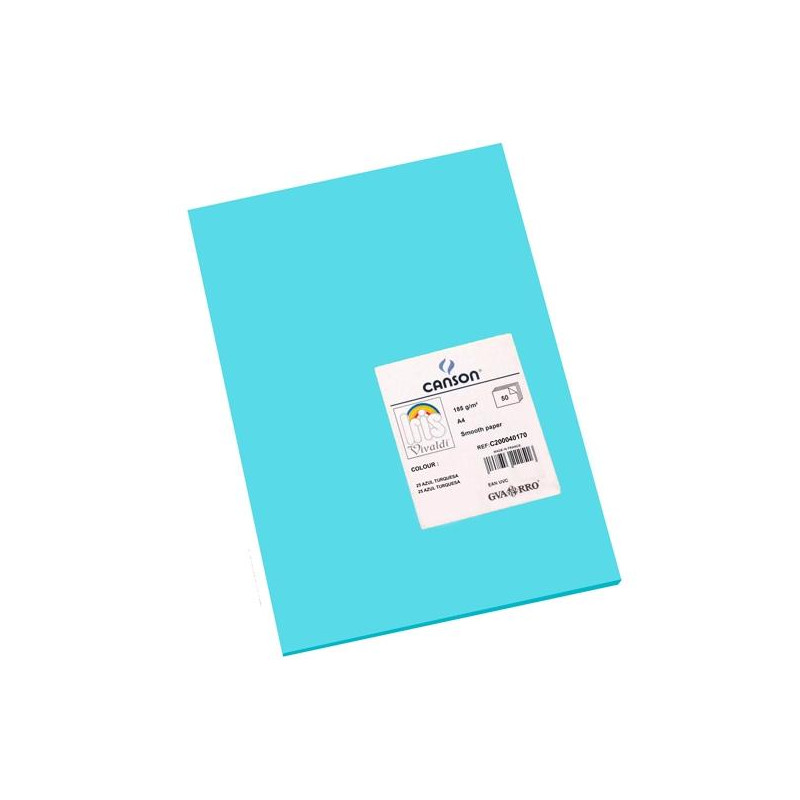 (C200040170) IRIS CARTULINA 210X297MM 185GR AZUL TURQUESA -50U-