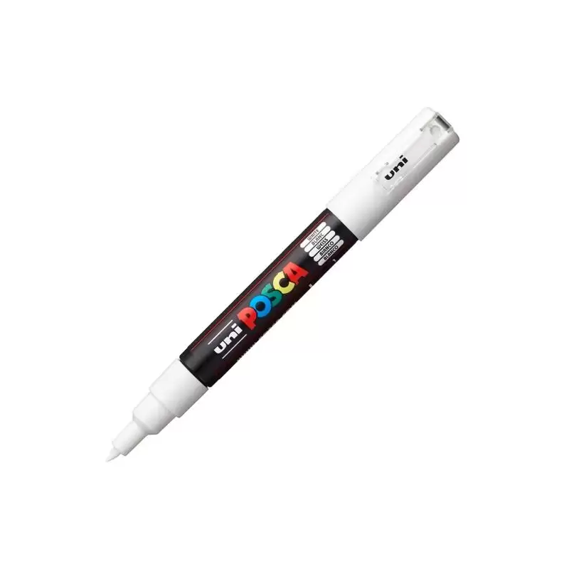 (284992000) POSCA MARCADOR  PC-1M NO PERMANENTE PUNTA FINA 0.7-1MM BLANCO