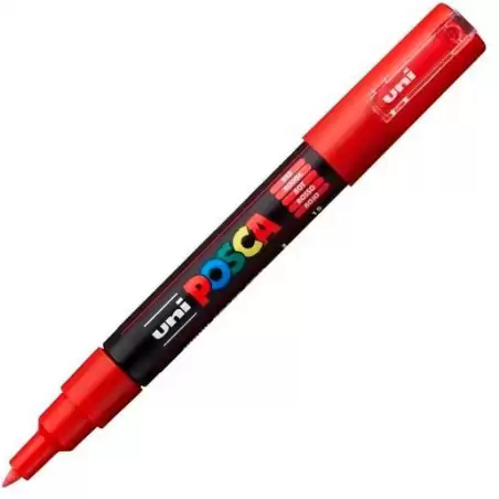 (285072000) POSCA MARCADOR  PC-1M NO PERMANENTE PUNTA FINA 0.7-1MM ROJO