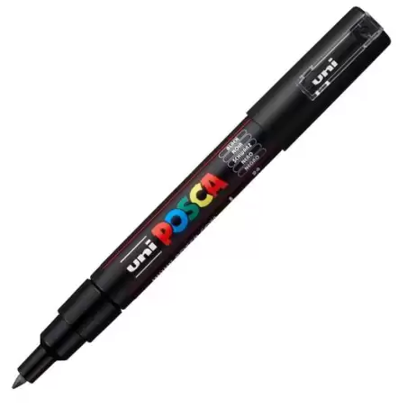 (285098000) POSCA MARCADOR  PC-1M NO PERMANENTE PUNTA FINA 0.7-1MM NEGRO