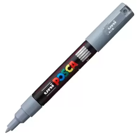 (285148000) POSCA MARCADOR  PC-1M NO PERMANENTE PUNTA FINA 0.7-1MM GRIS