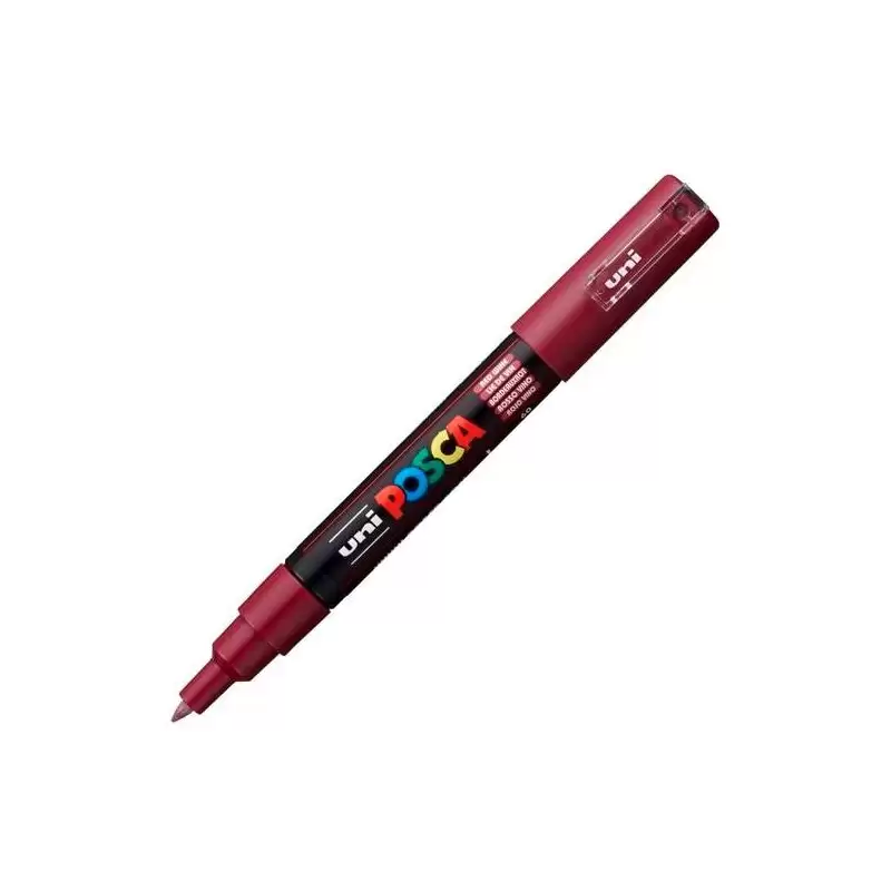 (285288000) POSCA MARCADOR  PC-1M NO PERMANENTE PUNTA FINA 0.7-1MM ROJO VINO
