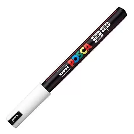 (289702000/317768000) POSCA MARCADOR  PC-1MR NO PERMANENTE PUNTA EXTRAFINA 0.7MM BLANCO