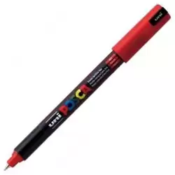 (289868000/317883000) POSCA MARCADOR  PC-1MR NO PERMANENTE PUNTA EXTRAFINA 0.7MM ROJO METALICO
