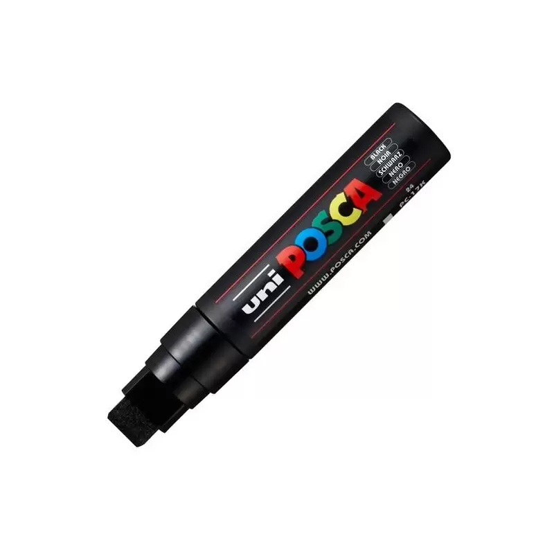 (300285000) POSCA MARCADOR  PC-17K NO PERMANENTE PUNTA BISELADA 15MM NEGRO