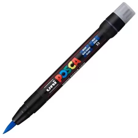 (300392000) POSCA MARCADOR  PCF-350 NO PERMANENTE PUNTA ACRÍLICA ESTILO PINCEL AZUL