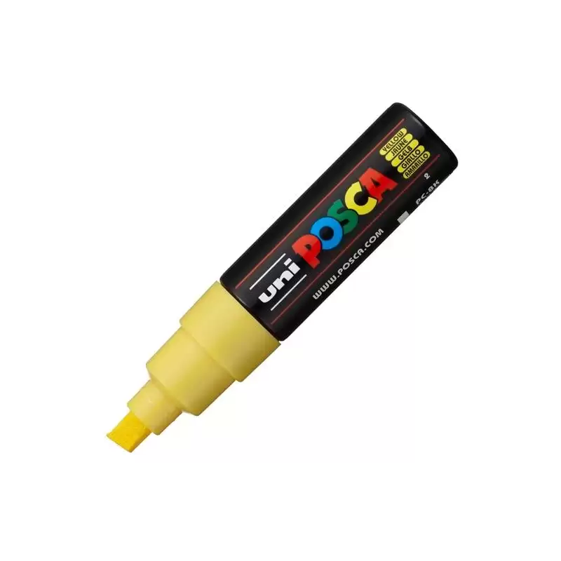 (300434000) POSCA MARCADOR  PC-8K NO PERMANENTE PUNTA BISELADA 8.0MM AMARILLO
