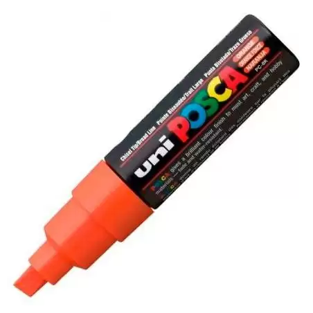 (300459000) POSCA MARCADOR  PC-8K NO PERMANENTE PUNTA BISELADA 8.0MM NARANJA