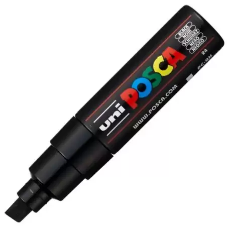 (300566000) POSCA MARCADOR  PC-8K NO PERMANENTE PUNTA BISELADA 8.0MM NEGRO