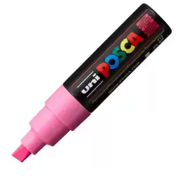 (300657000) POSCA MARCADOR  PC-8K NO PERMANENTE PUNTA BISELADA 8.0MM ROSA FLUOR