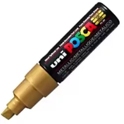(300699000) POSCA MARCADOR  PC-8K NO PERMANENTE PUNTA BISELADA 8.0MM ORO METÁLICO