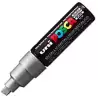 (300707000) POSCA MARCADOR  PC-8K NO PERMANENTE PUNTA BISELADA 8.0MM PLATA METÁLICO