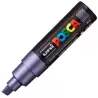 (300764000) POSCA MARCADOR  PC-8K NO PERMANENTE PUNTA BISELADA 8.0MM VIOLETA METÁLICO