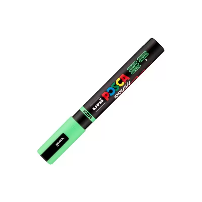 (311761000) POSCA MARCADOR PC-5BR BRUSH PUNTA M SEMIFLEXIBLE VERDE CLARO