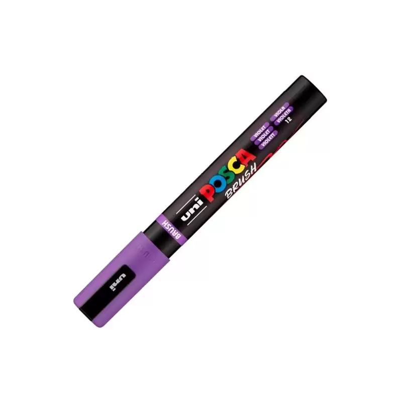 (311803000) POSCA MARCADOR PC-5BR BRUSH PUNTA M SEMIFLEXIBLE VIOLETA