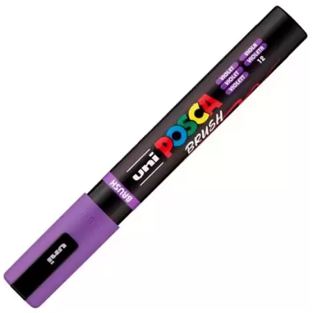 (311803000) POSCA MARCADOR PC-5BR BRUSH PUNTA M SEMIFLEXIBLE VIOLETA