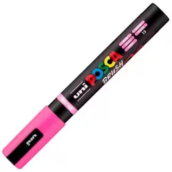 (311811000) POSCA MARCADOR PC-5BR BRUSH PUNTA M SEMIFLEXIBLE ROSA