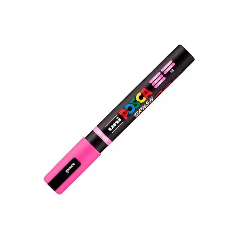 (311811000) POSCA MARCADOR PC-5BR BRUSH PUNTA M SEMIFLEXIBLE ROSA