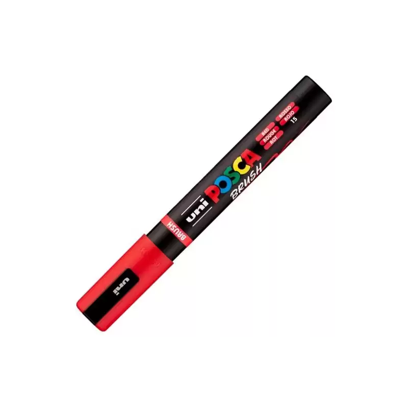 (311829000) POSCA MARCADOR PC-5BR BRUSH PUNTA M SEMIFLEXIBLE ROJO
