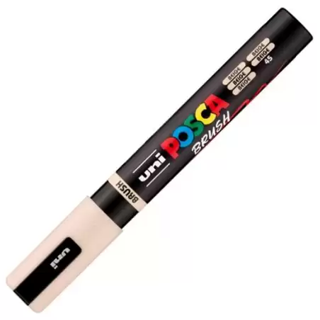 (311894000) POSCA MARCADOR PC-5BR BRUSH PUNTA M SEMIFLEXIBLE BEIGE