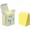 (7100172254) POST-IT BLOC NOTAS ADHESIVAS RECICLADAS 100H 38X51 CANARY YELLOW PAQUETE 6 UD