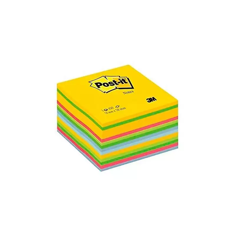 (7100172383) POST-IT CUBO DE NOTAS ADHESIVAS COLORES ULTRA  450 HOJAS 76X76