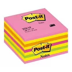 (7100200378) POST-IT CUBO DE NOTAS 450H 76X76 TONOS PASTEL MULTICOLOR